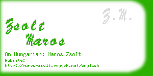 zsolt maros business card